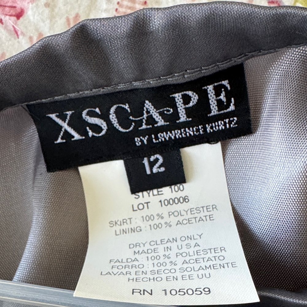 Xscape Formal Charcoal Maxi Skirt - Picture 3 of 3